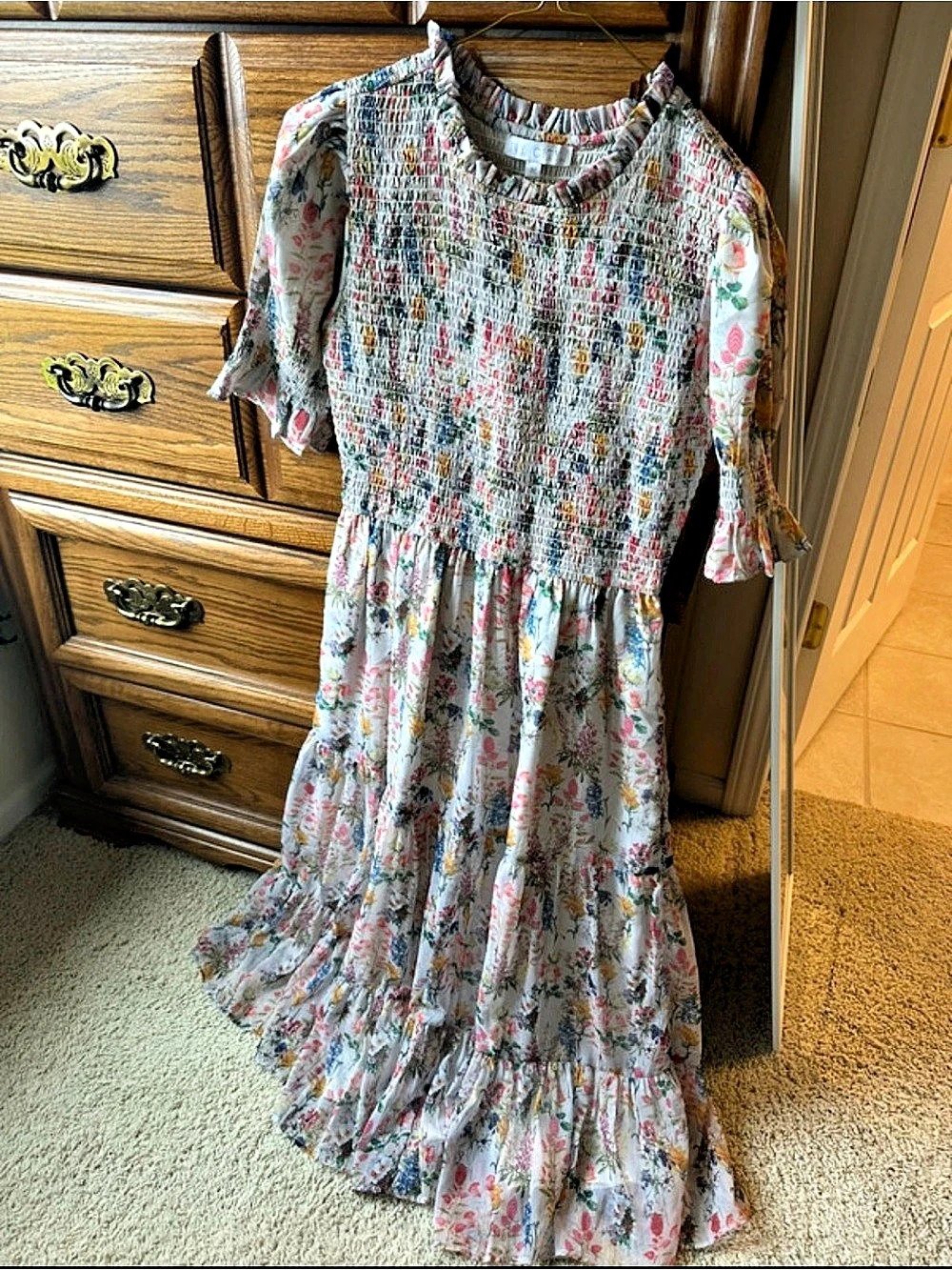 Ivy city co Cordelia Floral Smocked Dress